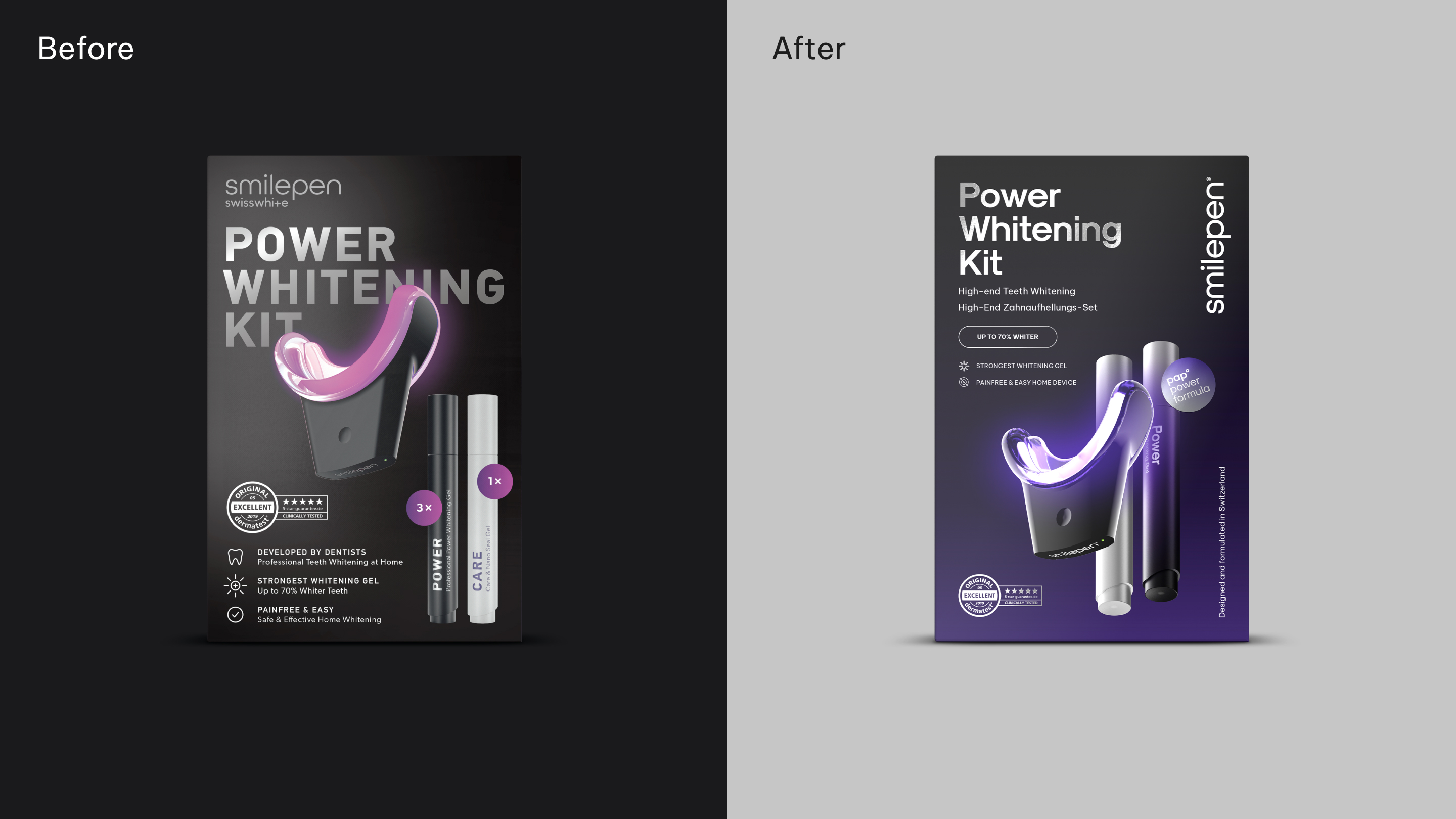 Stationery design of letterhead and business cards for the company Anders on top of a blurred photo of a house interior.