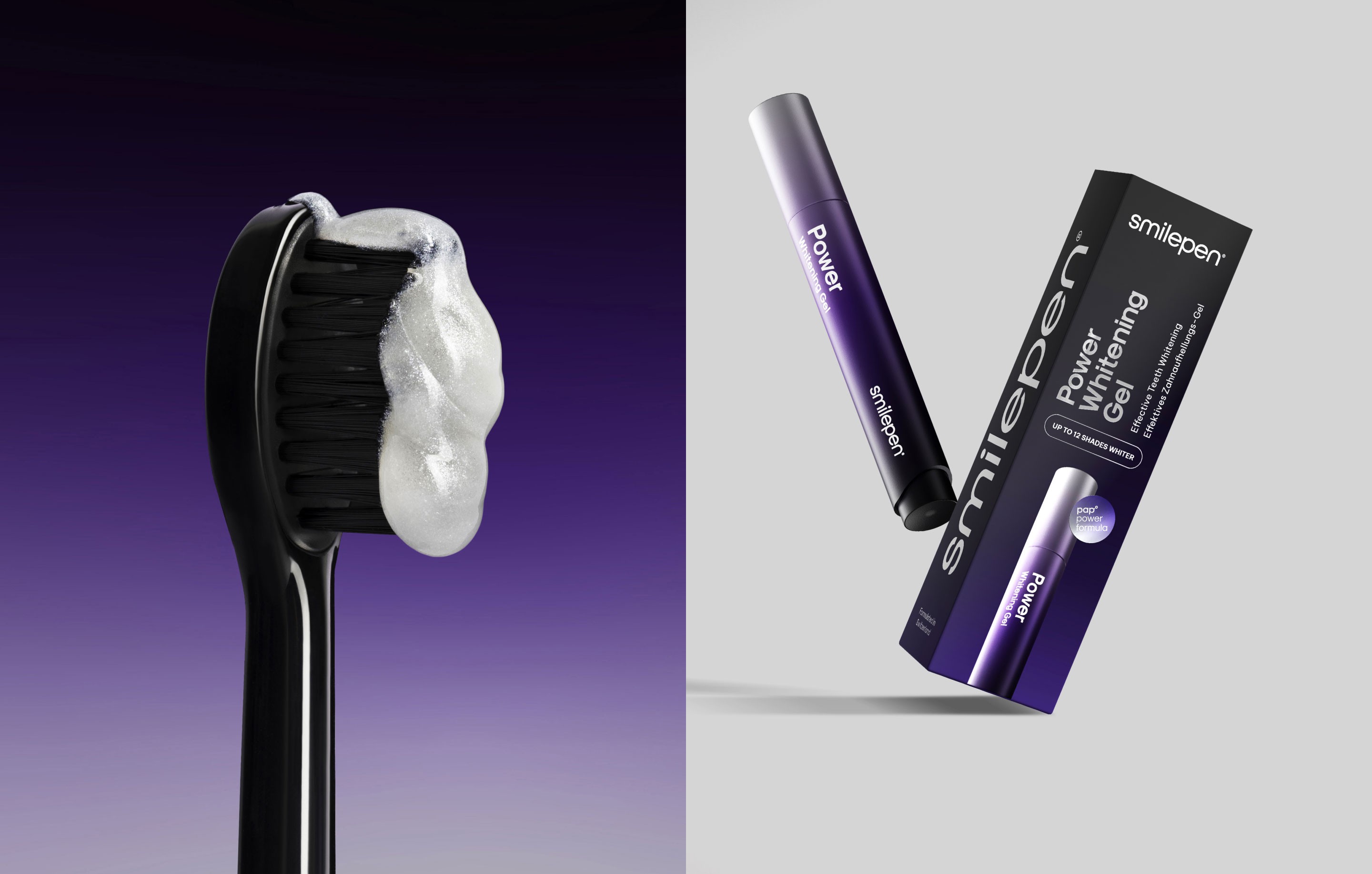 Stationery design of letterhead and business cards for the company Anders on top of a blurred photo of a house interior.