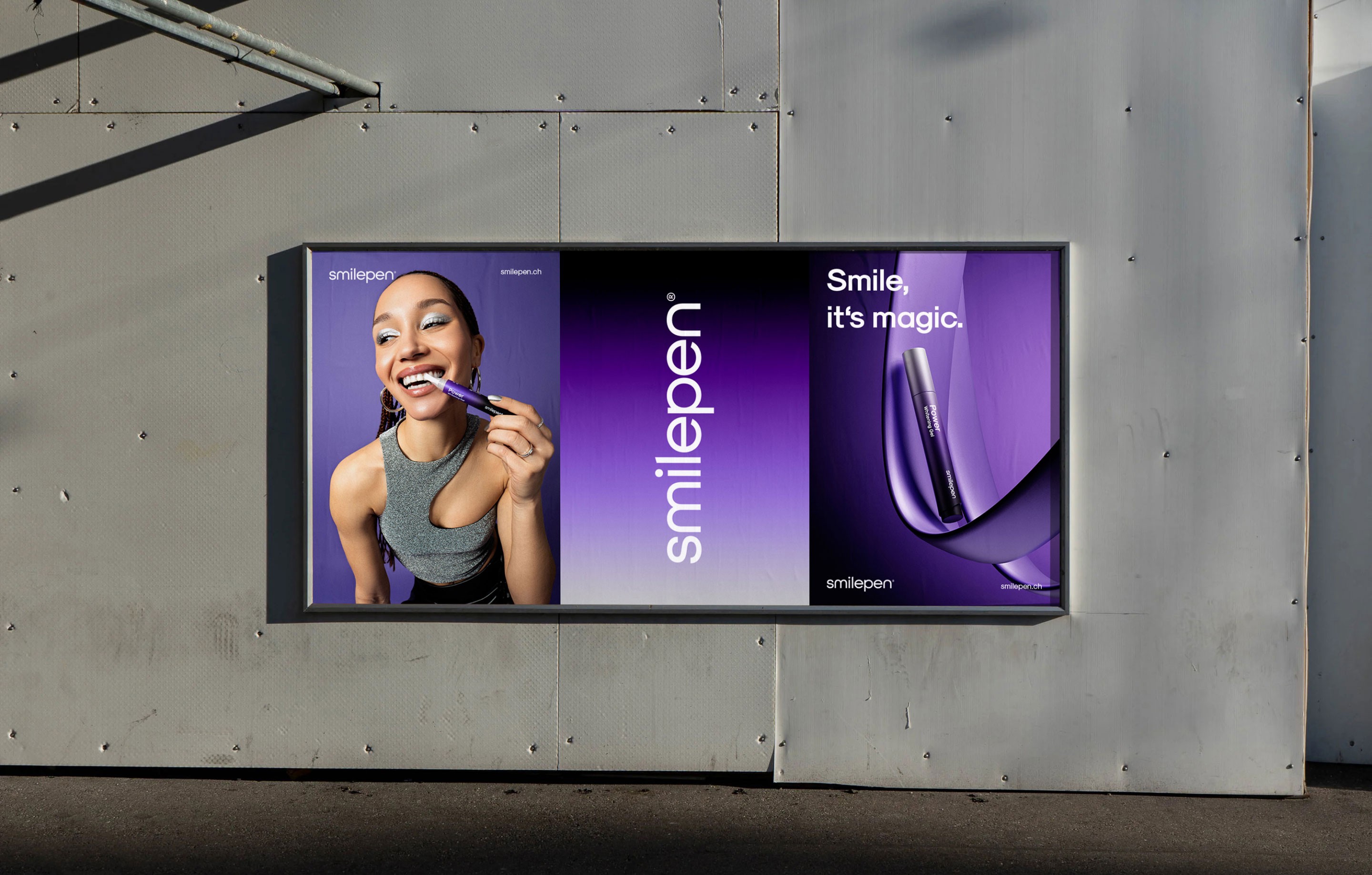 Stationery design of letterhead and business cards for the company Anders on top of a blurred photo of a house interior.