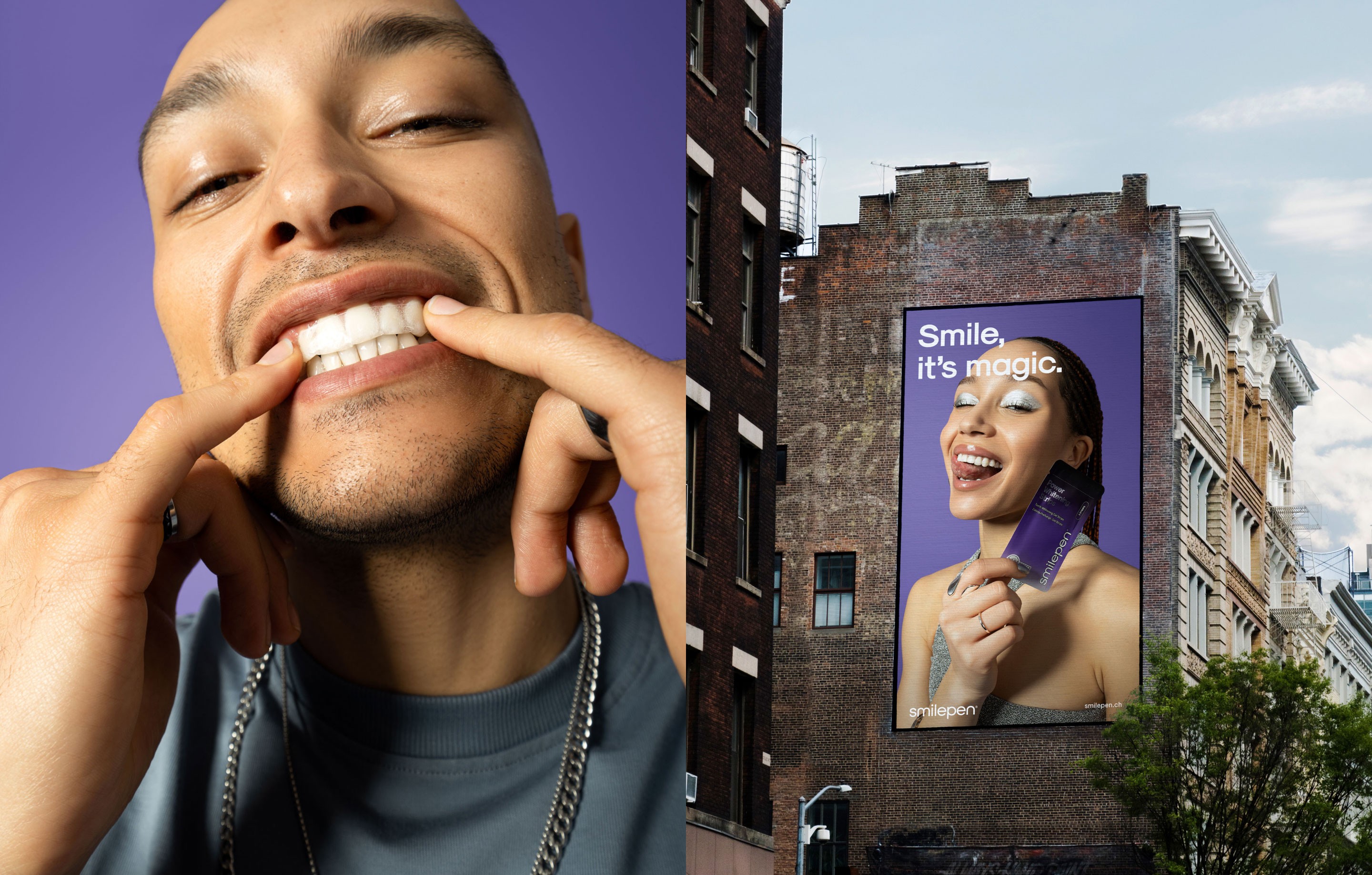 Stationery design of letterhead and business cards for the company Anders on top of a blurred photo of a house interior.