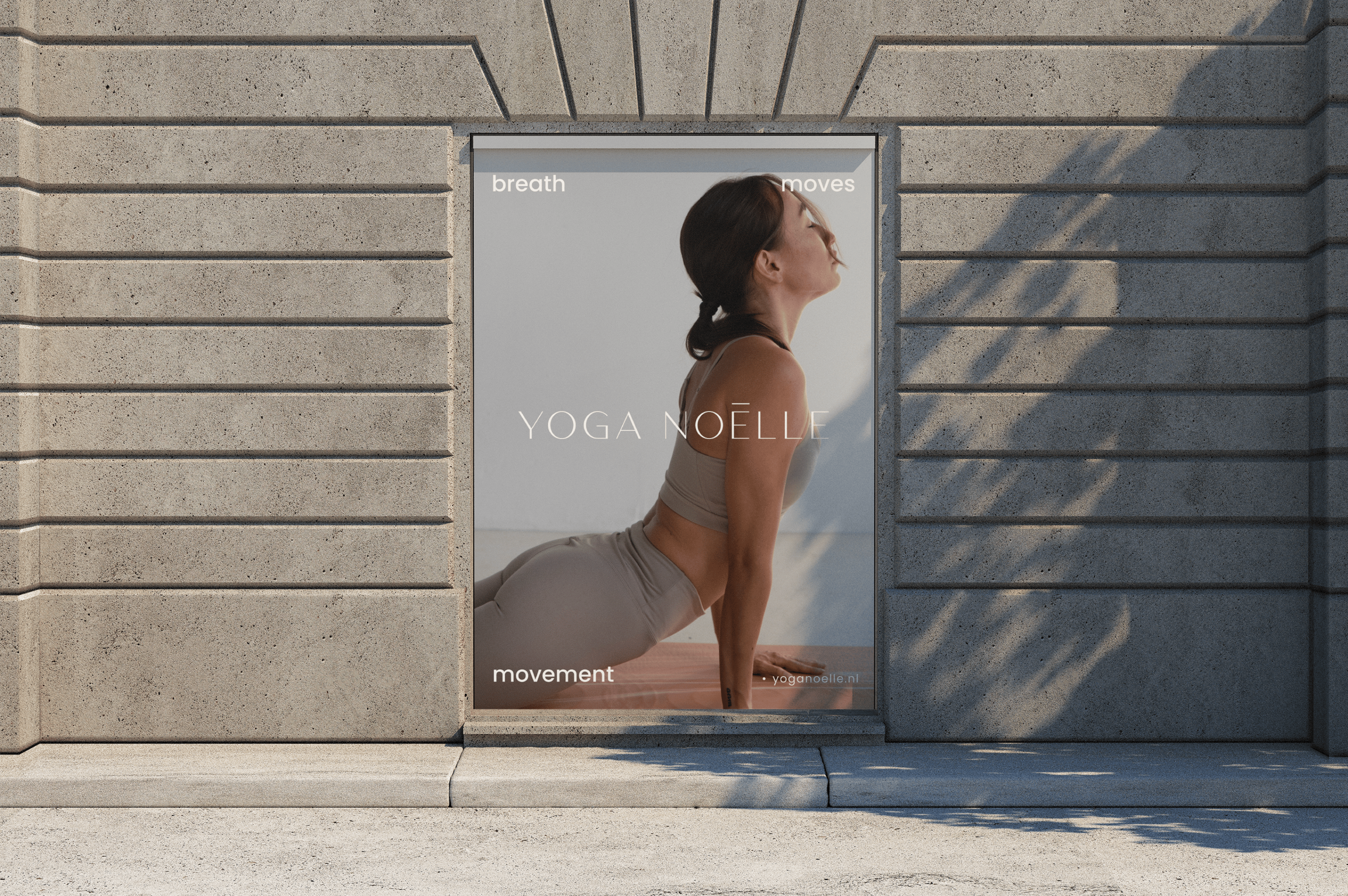 Stationery design of letterhead and business cards for the company Anders on top of a blurred photo of a house interior.