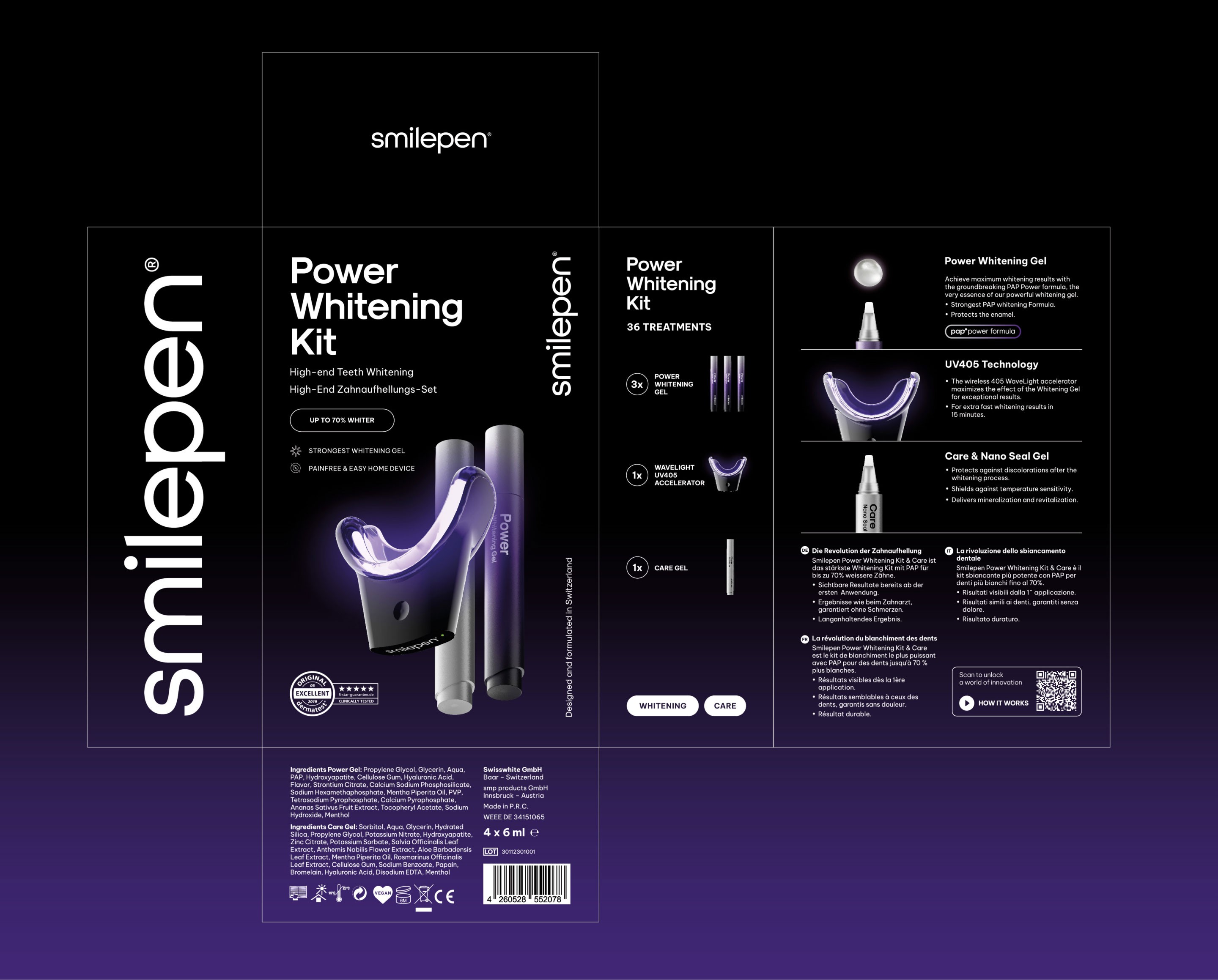 Stationery design of letterhead and business cards for the company Anders on top of a blurred photo of a house interior.