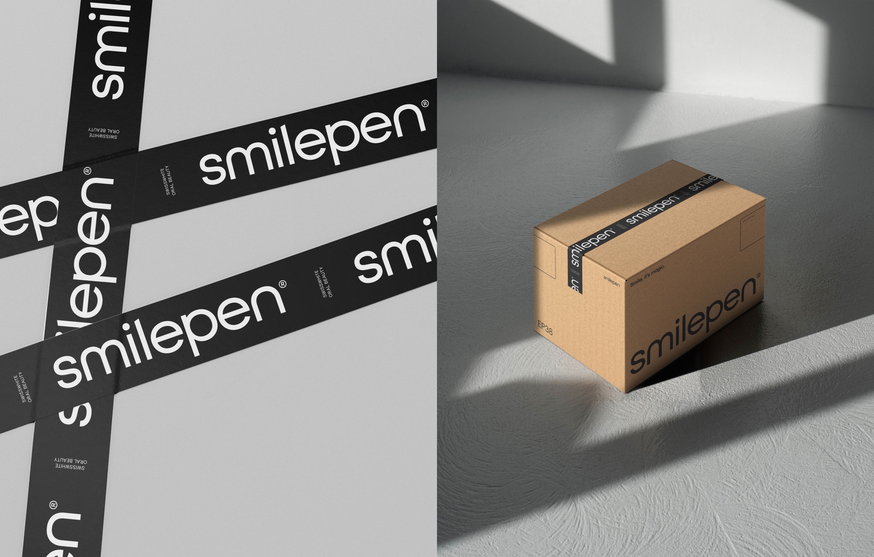 Stationery design of letterhead and business cards for the company Anders on top of a blurred photo of a house interior.