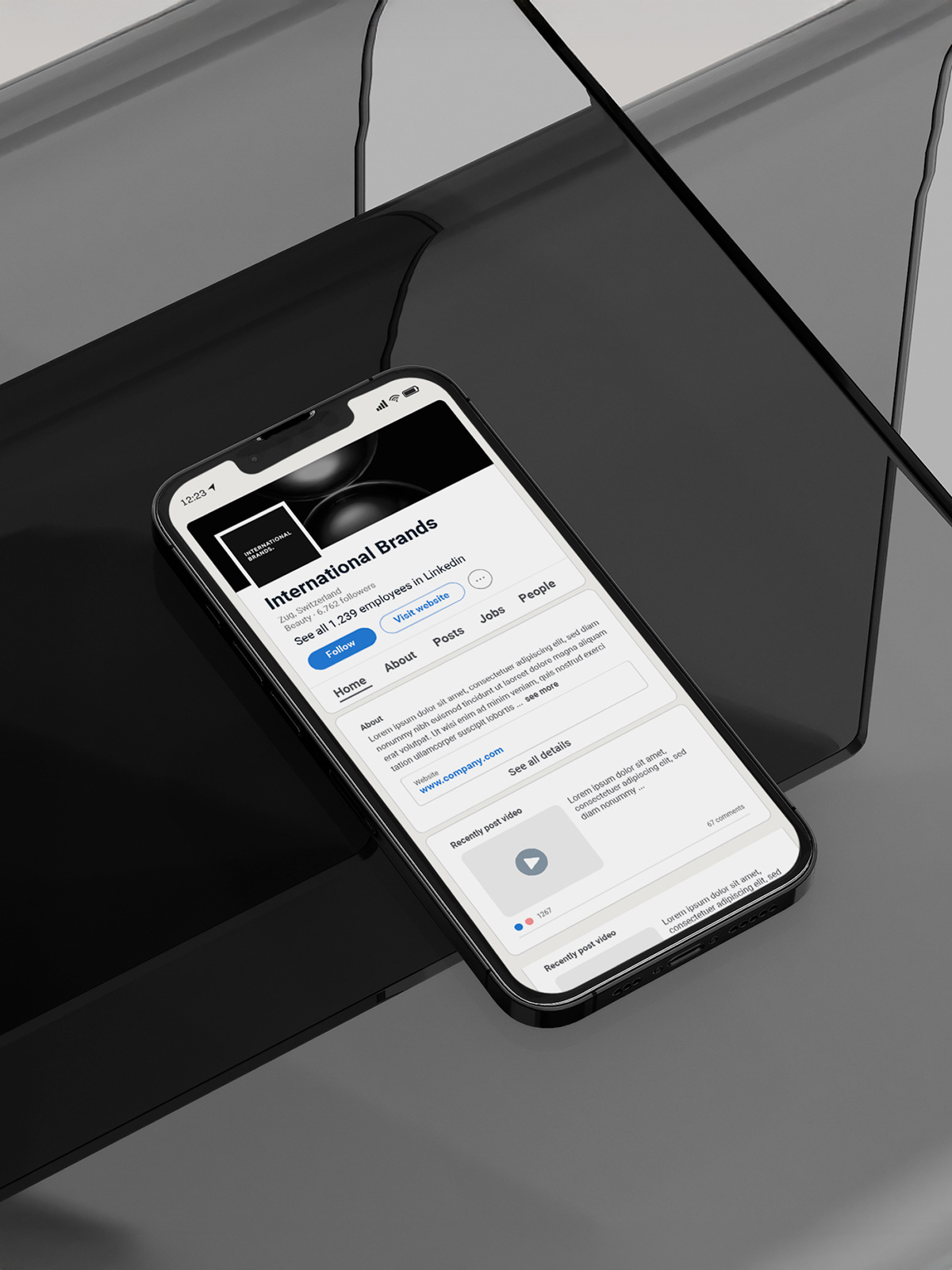 Graphic of a close up of a website depicting an Our Projects page with sample project names and dates.