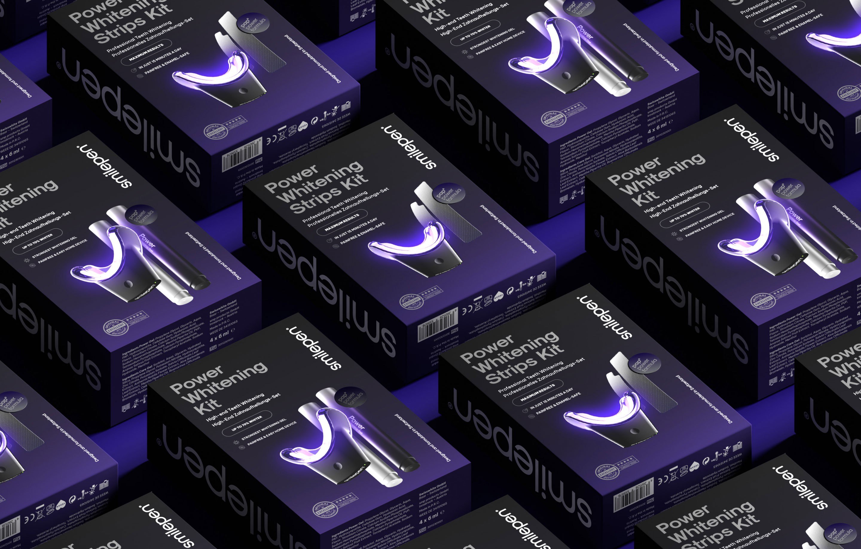 Stationery design of letterhead and business cards for the company Anders on top of a blurred photo of a house interior.